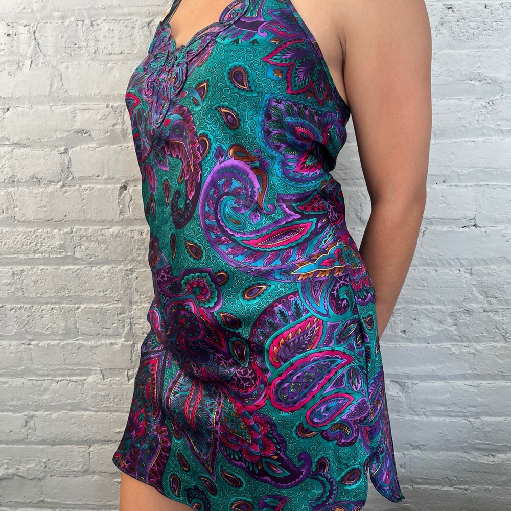 California Dynasty Paisley Slip Dress